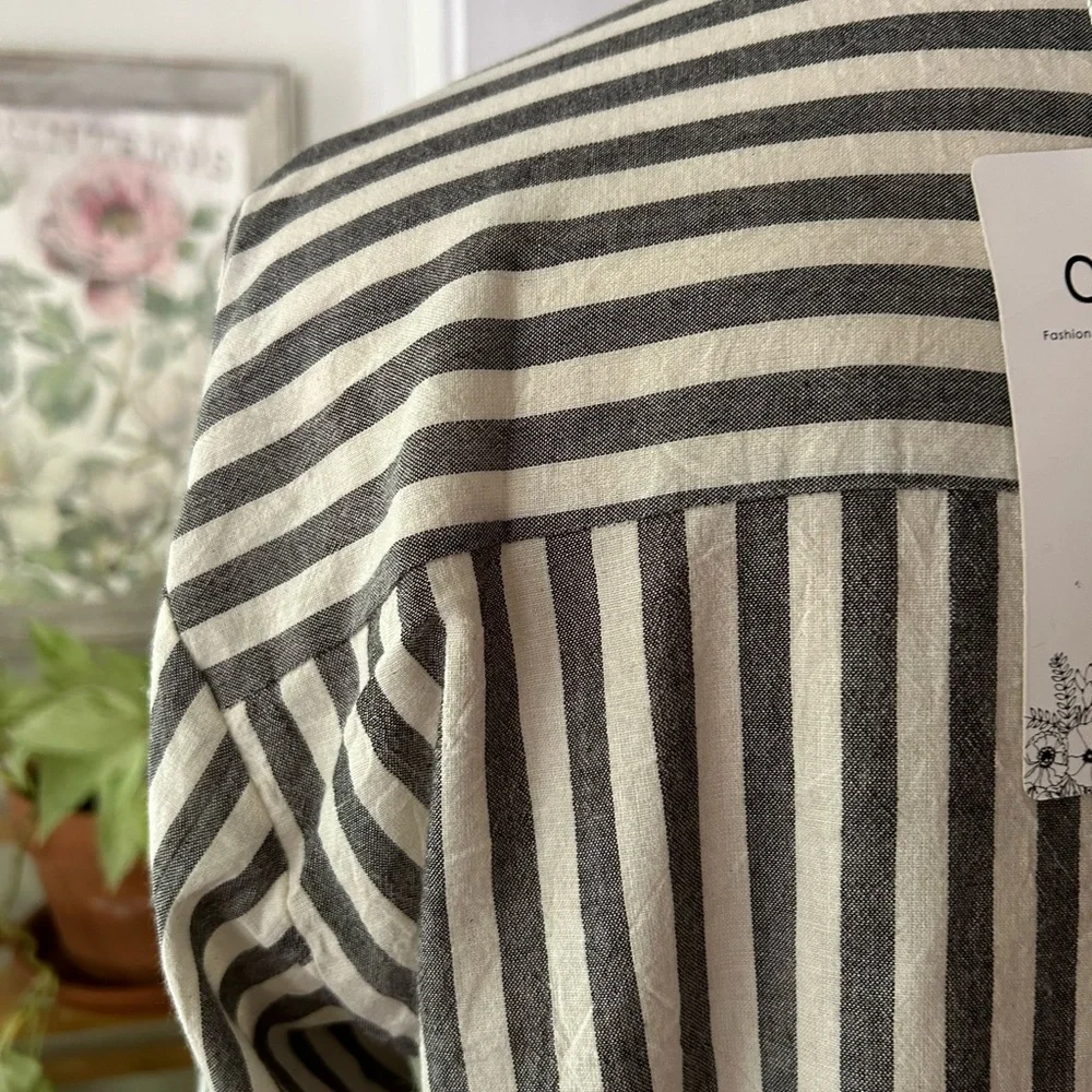 Button down striped shirt long sleeve - Picture 11 of 14